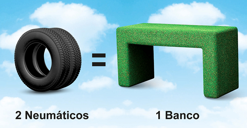 ¿Sabías que… se pueden fabricar muebles hechos con neumáticos reciclados?